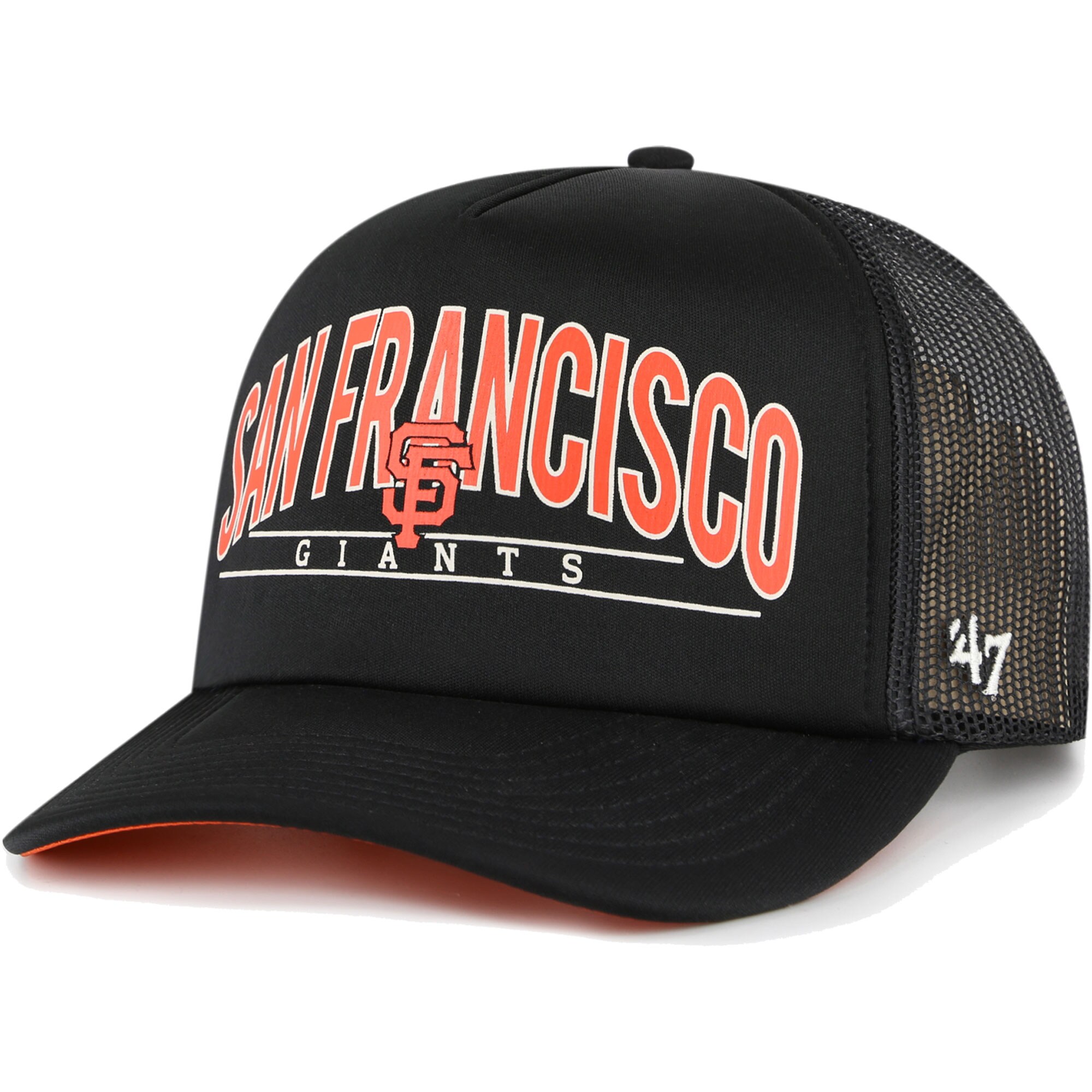 mens san francisco giants 47 black backhaul foam trucker snapback hat Collection | San Francisco Giants Shop - Official MLB Jerseys & Caps