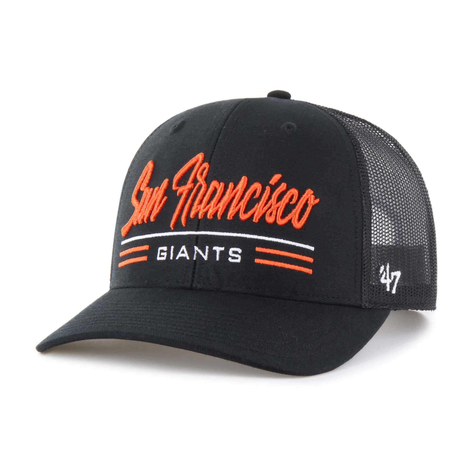 mens san francisco giants 47 black garner trucker adjustable hat Collection | San Francisco Giants Shop - Official MLB Jerseys & Caps