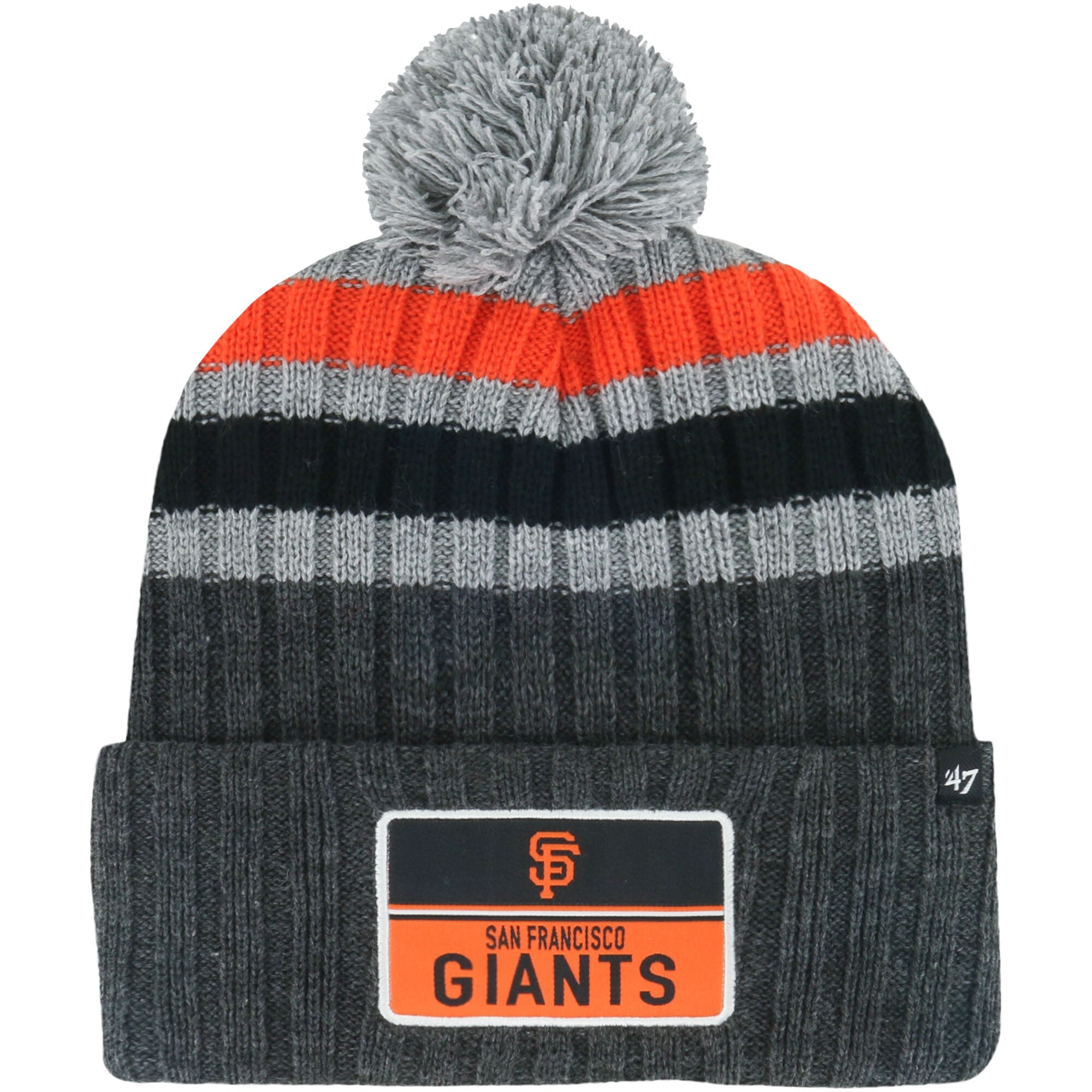 mens san francisco giants 47 gray stack cuffed knit hat with pom Collection | San Francisco Giants Shop - Official MLB Jerseys & Caps
