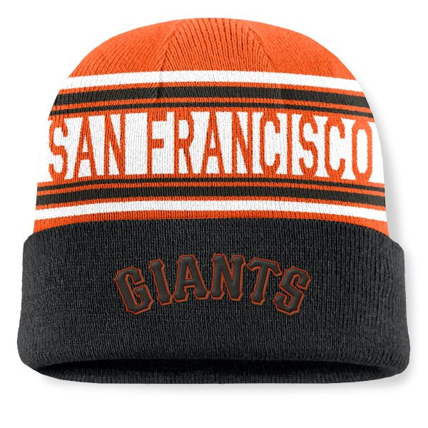 mens san francisco giants fanatics black fundamental team stripe cuffed knit hat Collection | San Francisco Giants Shop - Official MLB Jerseys & Caps