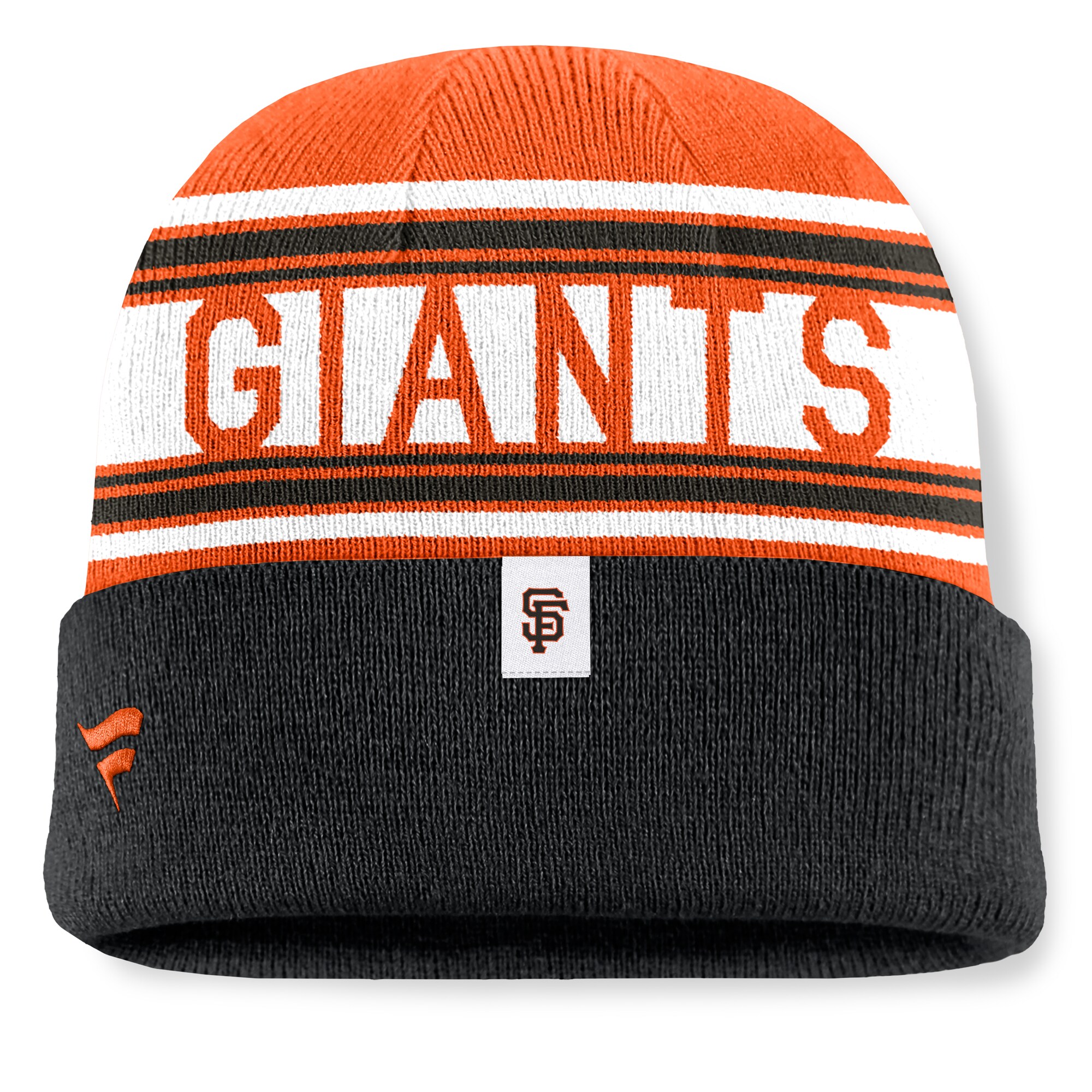 mens san francisco giants fanatics black fundamental team stripe cuffed knit hat Collection | San Francisco Giants Shop - Official MLB Jerseys & Caps