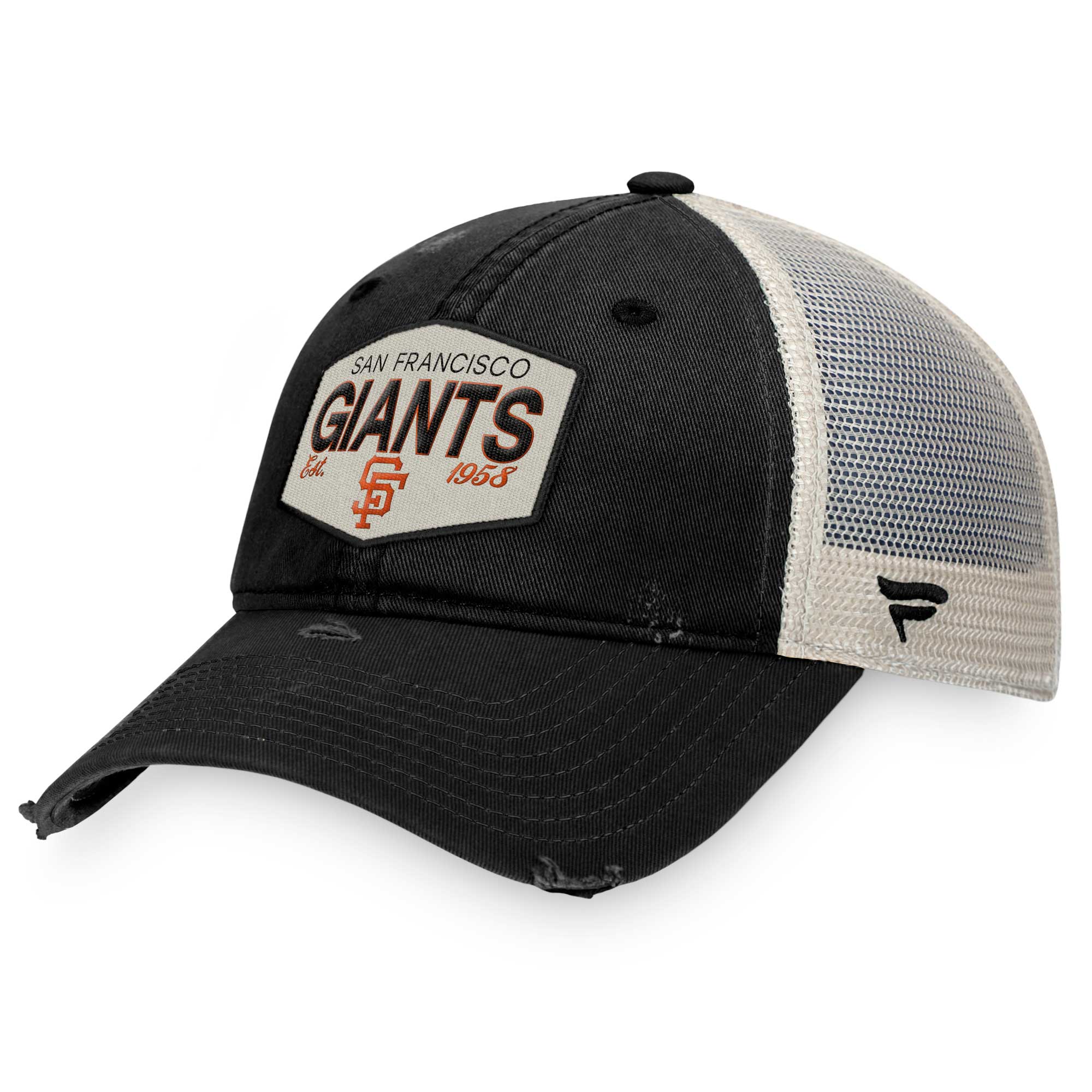 mens san francisco giants fanatics black patch trucker adjustable hat Collection | San Francisco Giants Shop - Official MLB Jerseys & Caps