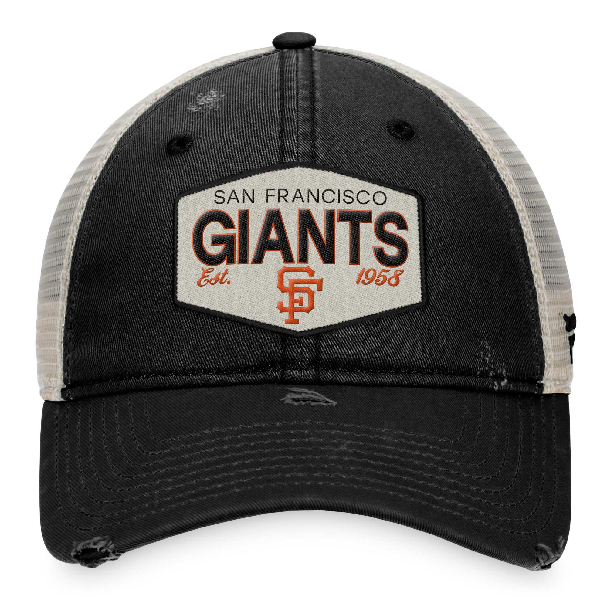 mens san francisco giants fanatics black patch trucker adjustable hat Collection | San Francisco Giants Shop - Official MLB Jerseys & Caps