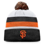 mens san francisco giants fanatics black stripe cuffed knit hat with pom Collection | San Francisco Giants Shop - Official MLB Jerseys & Caps