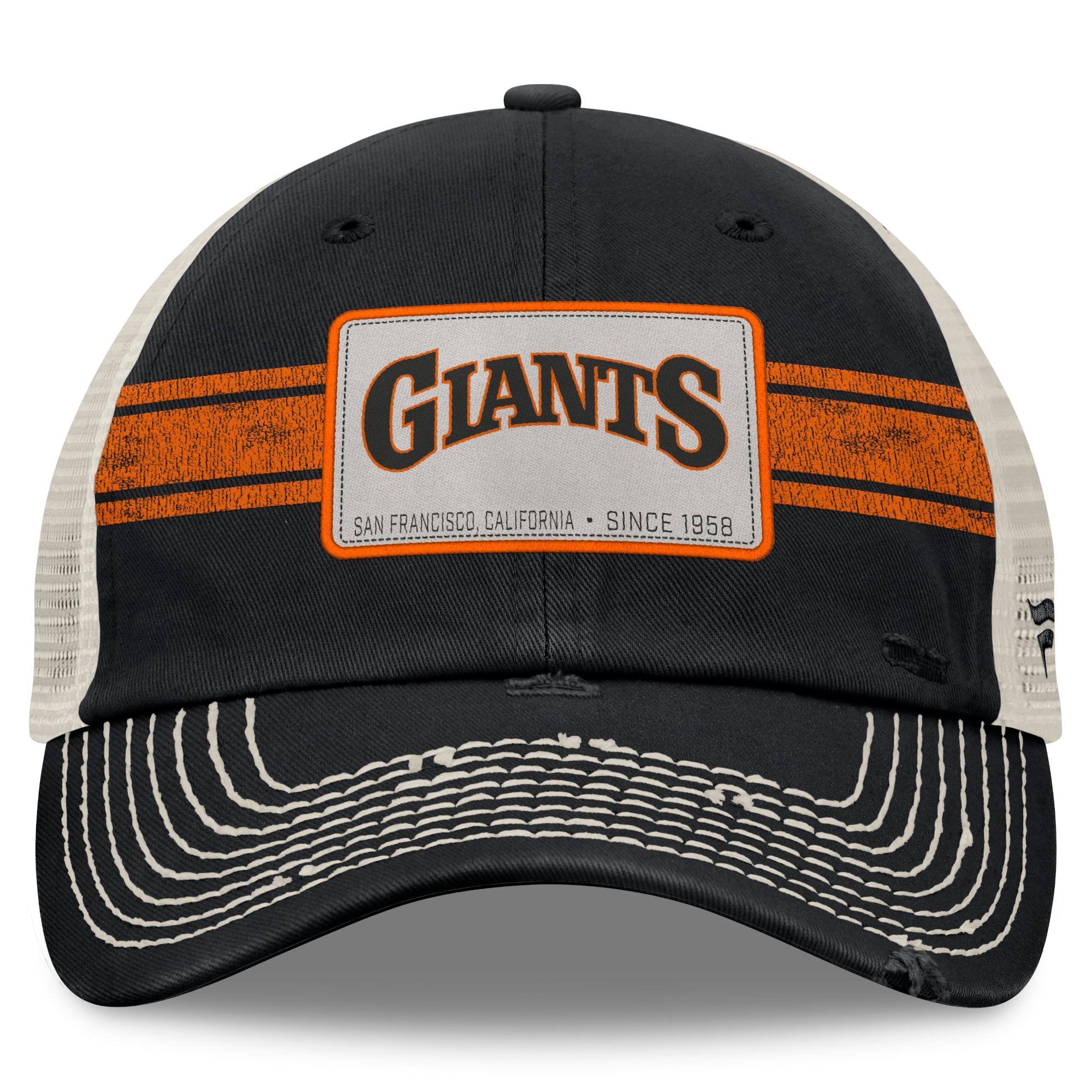 mens san francisco giants fanatics blacknatural heritage stripe trucker adjustable hat Collection | San Francisco Giants Shop - Official MLB Jerseys & Caps
