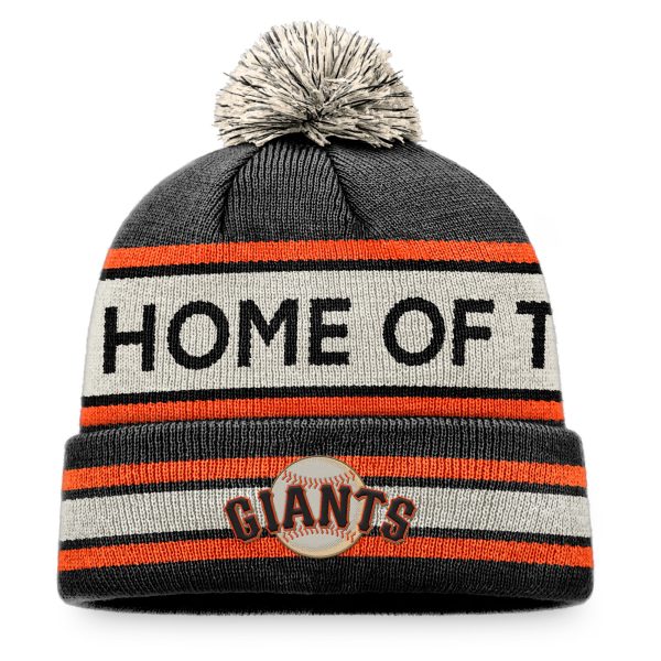 mens san francisco giants fanatics blacknatural hometown slogan cuffed knit hat with pom Collection | San Francisco Giants Shop - Official MLB Jerseys & Caps