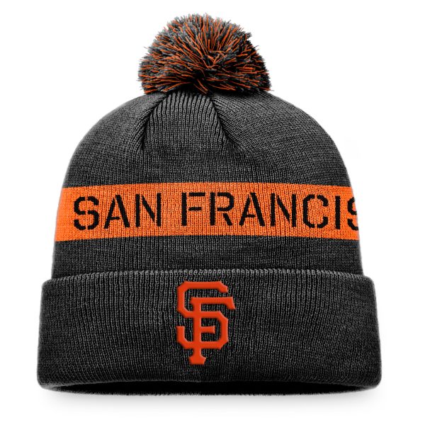 mens san francisco giants fanatics blackorange league logo cuffed knit hat with pom Collection | San Francisco Giants Shop - Official MLB Jerseys & Caps