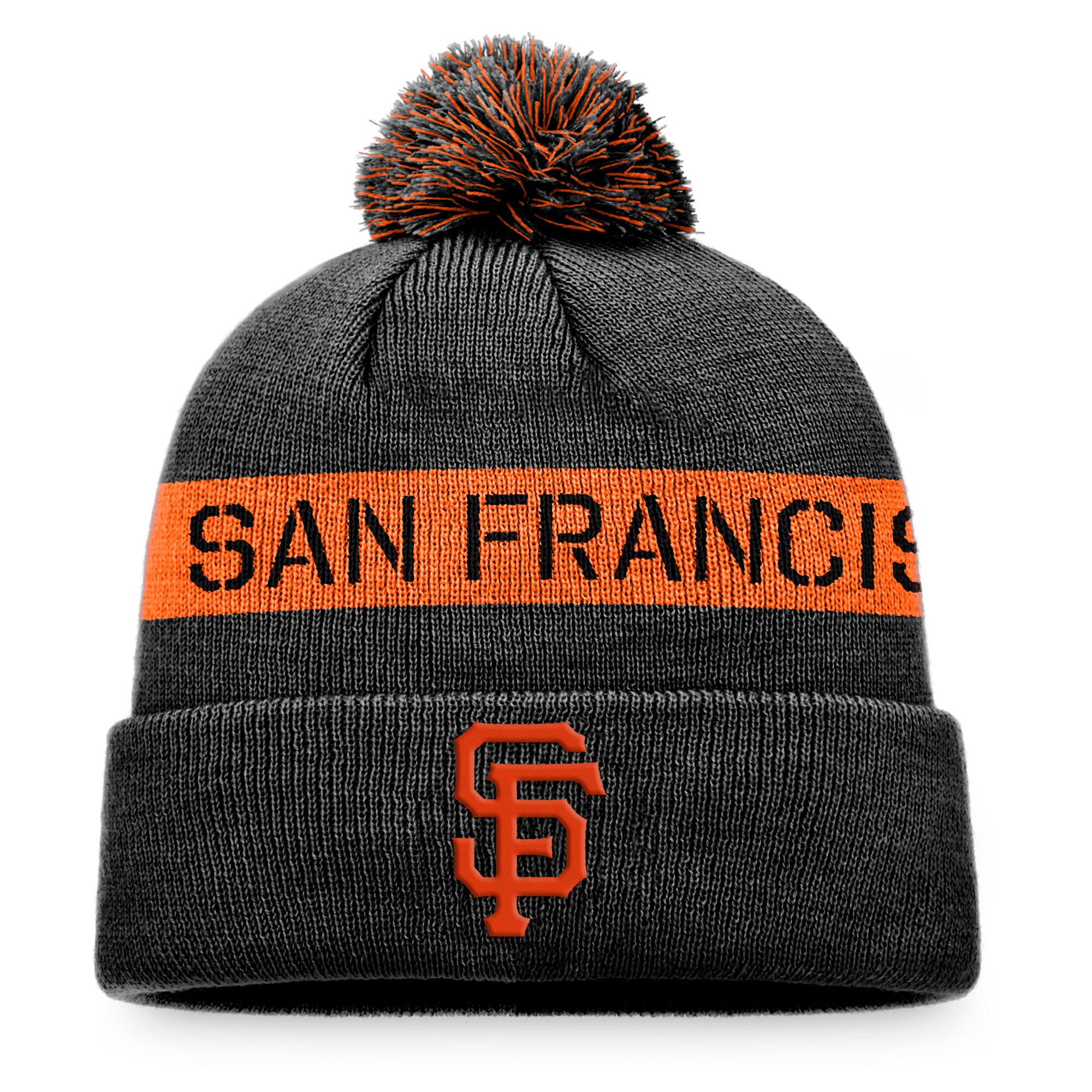 mens san francisco giants fanatics blackorange league logo cuffed knit hat with pom Collection | San Francisco Giants Shop - Official MLB Jerseys & Caps