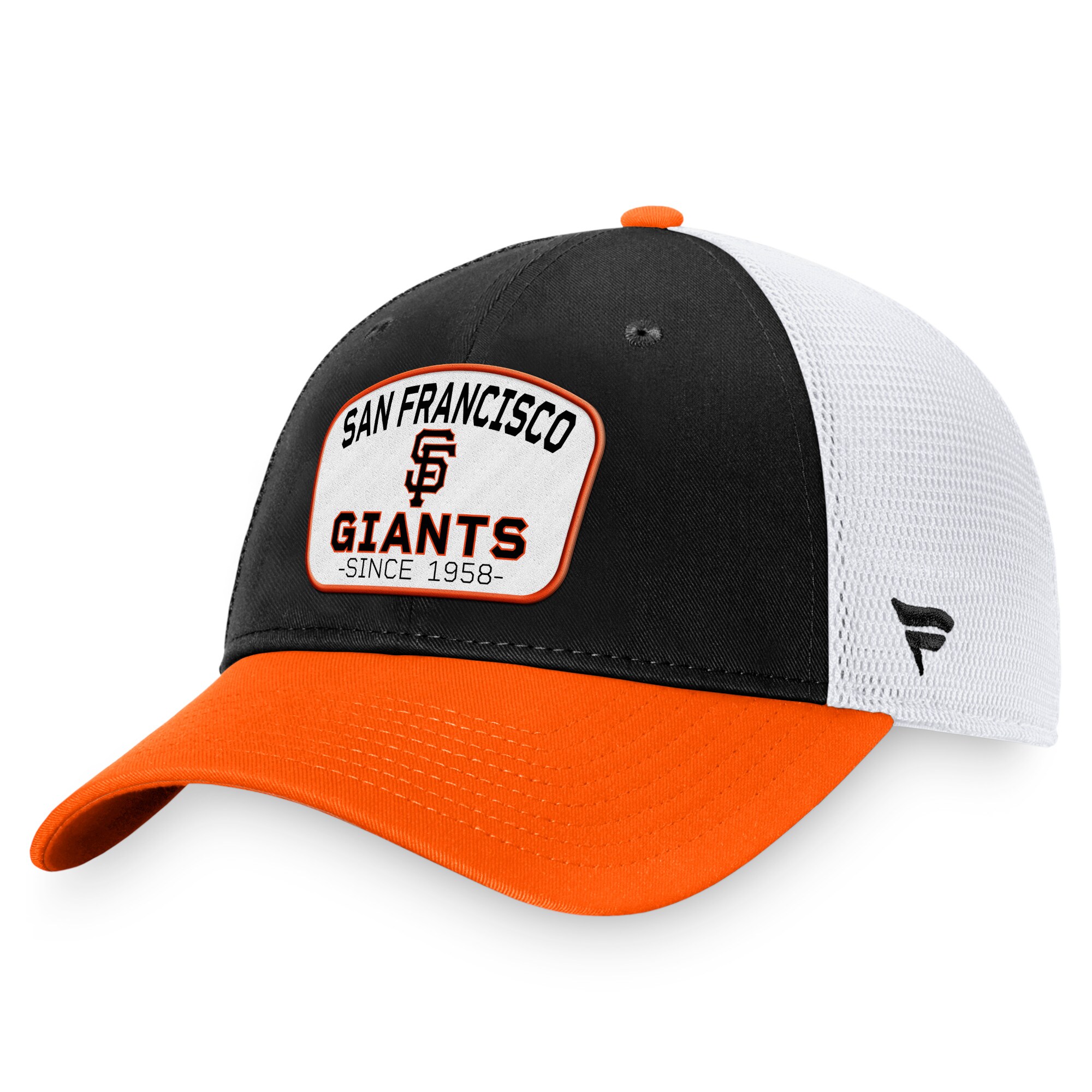 mens san francisco giants fanatics blackorange two-tone patch trucker adjustable hat Collection | San Francisco Giants Shop - Official MLB Jerseys & Caps