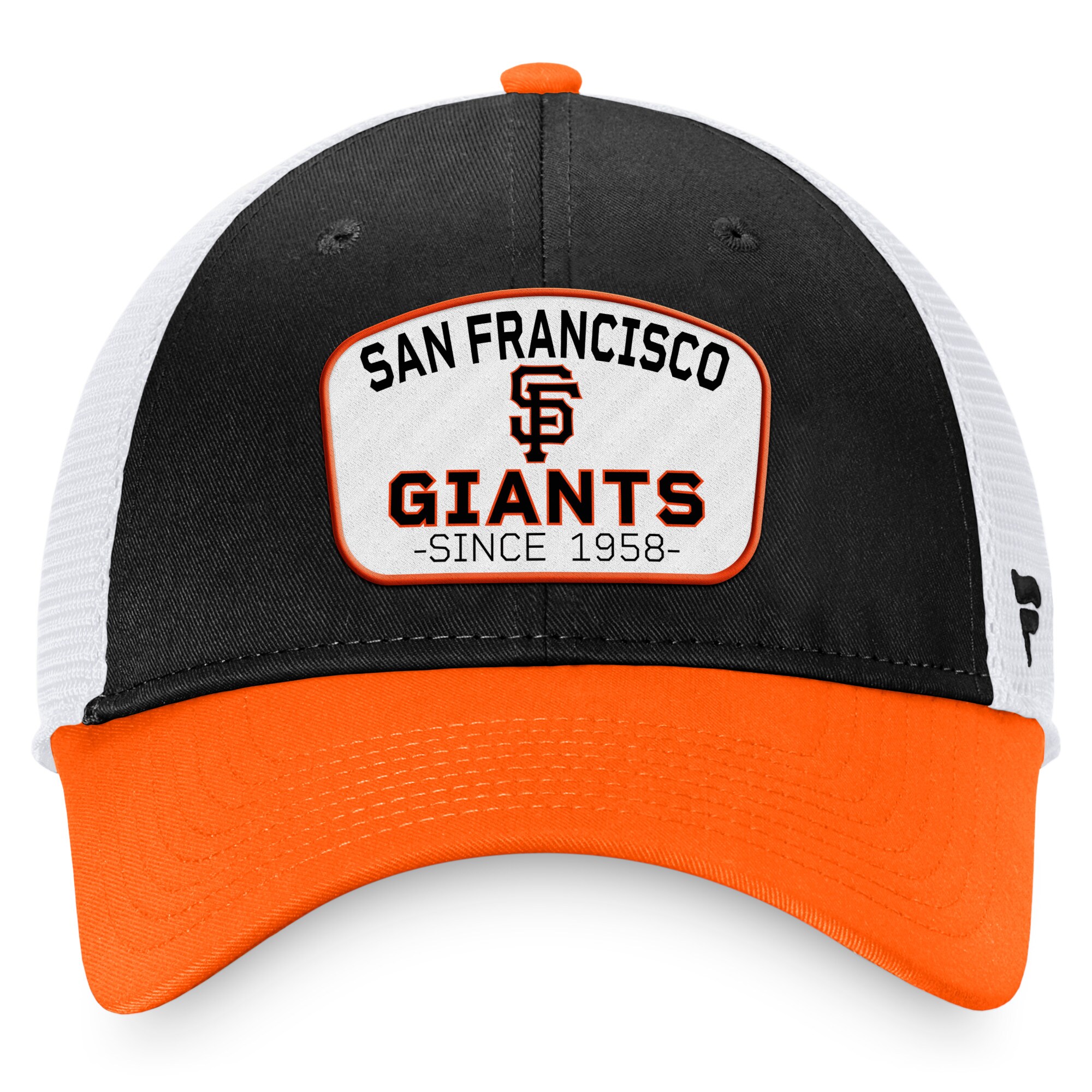 mens san francisco giants fanatics blackorange two-tone patch trucker adjustable hat Collection | San Francisco Giants Shop - Official MLB Jerseys & Caps