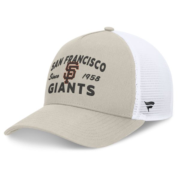 mens san francisco giants fanatics stone a-frame trucker adjustable hat Collection | San Francisco Giants Shop - Official MLB Jerseys & Caps