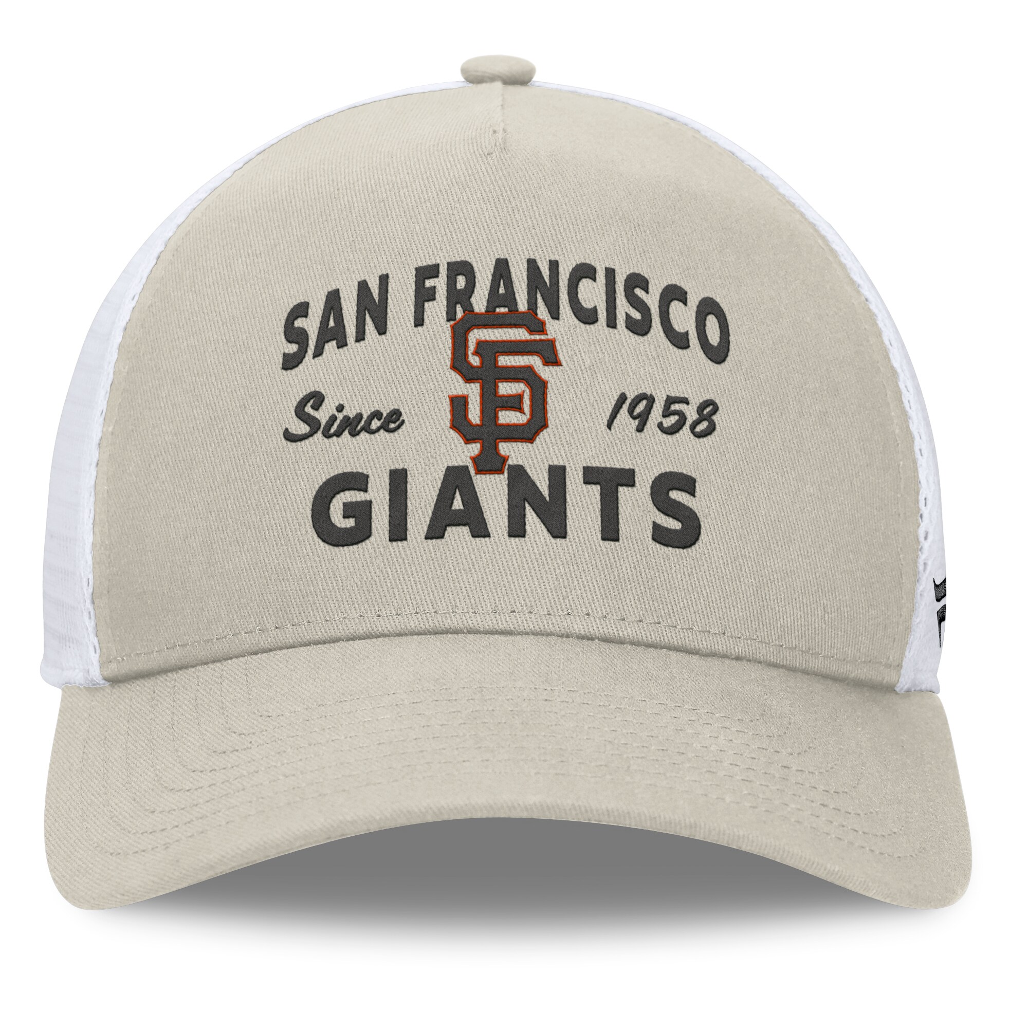 mens san francisco giants fanatics stone a-frame trucker adjustable hat Collection | San Francisco Giants Shop - Official MLB Jerseys & Caps