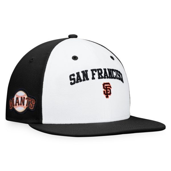 mens san francisco giants fanatics whiteblack iconic color blocked fitted hat Collection | San Francisco Giants Shop - Official MLB Jerseys & Caps