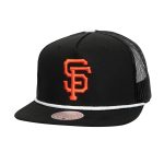 mens san francisco giants mitchell  ness black rope trucker snapback hat Collection | San Francisco Giants Shop - Official MLB Jerseys & Caps