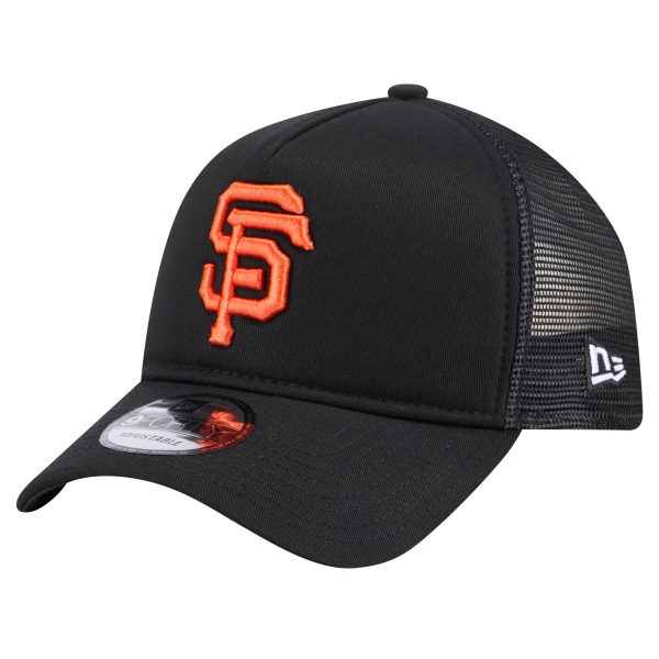 mens san francisco giants new era black 9forty a-frame trucker adjustable hat 201122194 Collection | San Francisco Giants Shop - Official MLB Jerseys & Caps