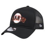 mens san francisco giants new era black 9forty a-frame trucker adjustable hat 201122196 Collection | San Francisco Giants Shop - Official MLB Jerseys & Caps