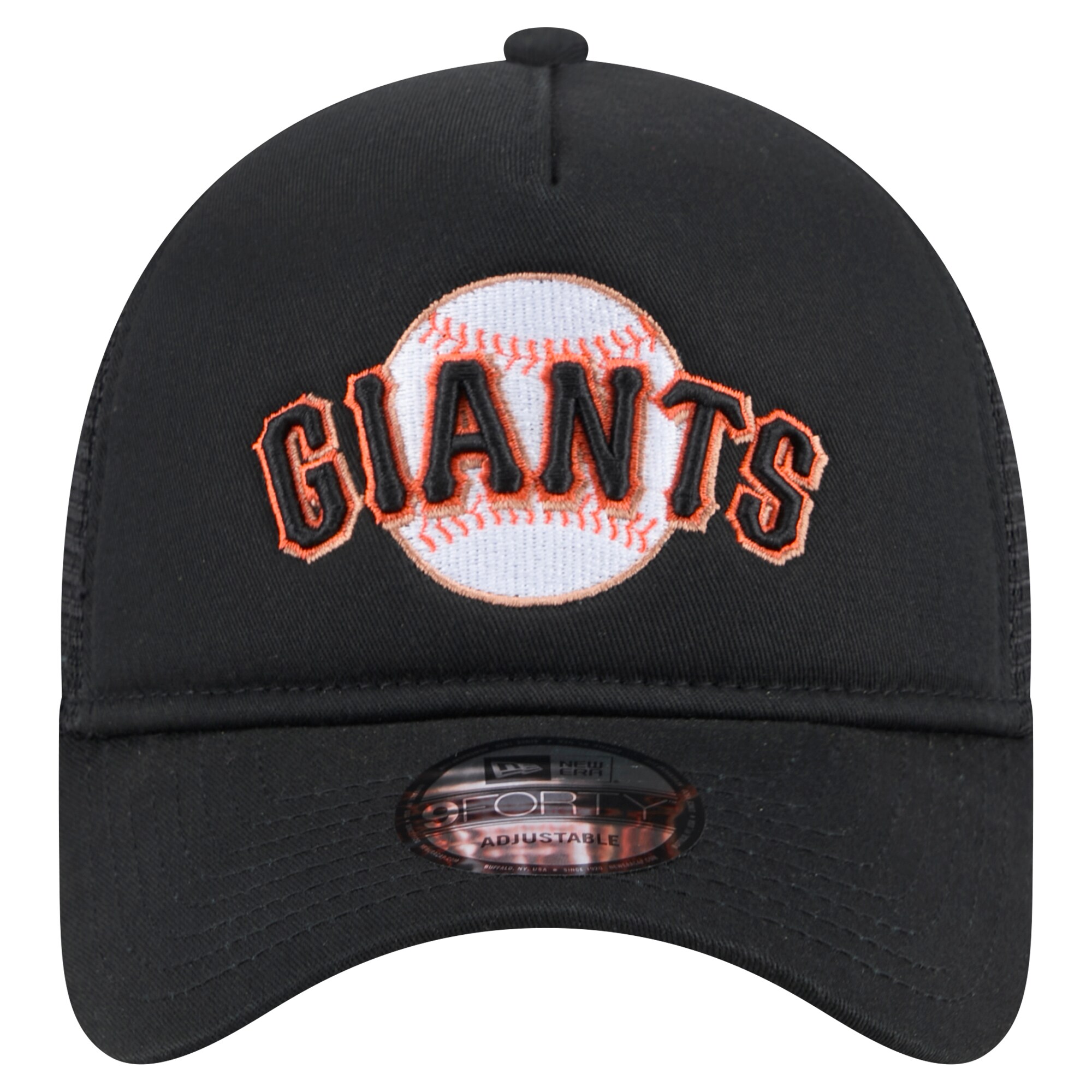 mens san francisco giants new era black 9forty a-frame trucker adjustable hat 201122196 Collection | San Francisco Giants Shop - Official MLB Jerseys & Caps