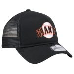 mens san francisco giants new era black 9forty a-frame trucker adjustable hat 201122196 Collection | San Francisco Giants Shop - Official MLB Jerseys & Caps
