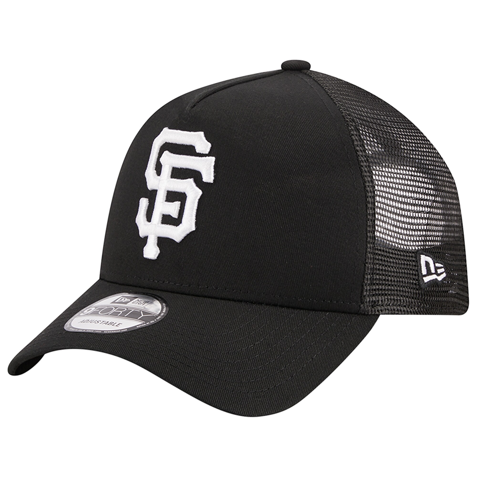 mens san francisco giants new era black a-frame 9forty trucker adjustable hat Collection | San Francisco Giants Shop - Official MLB Jerseys & Caps