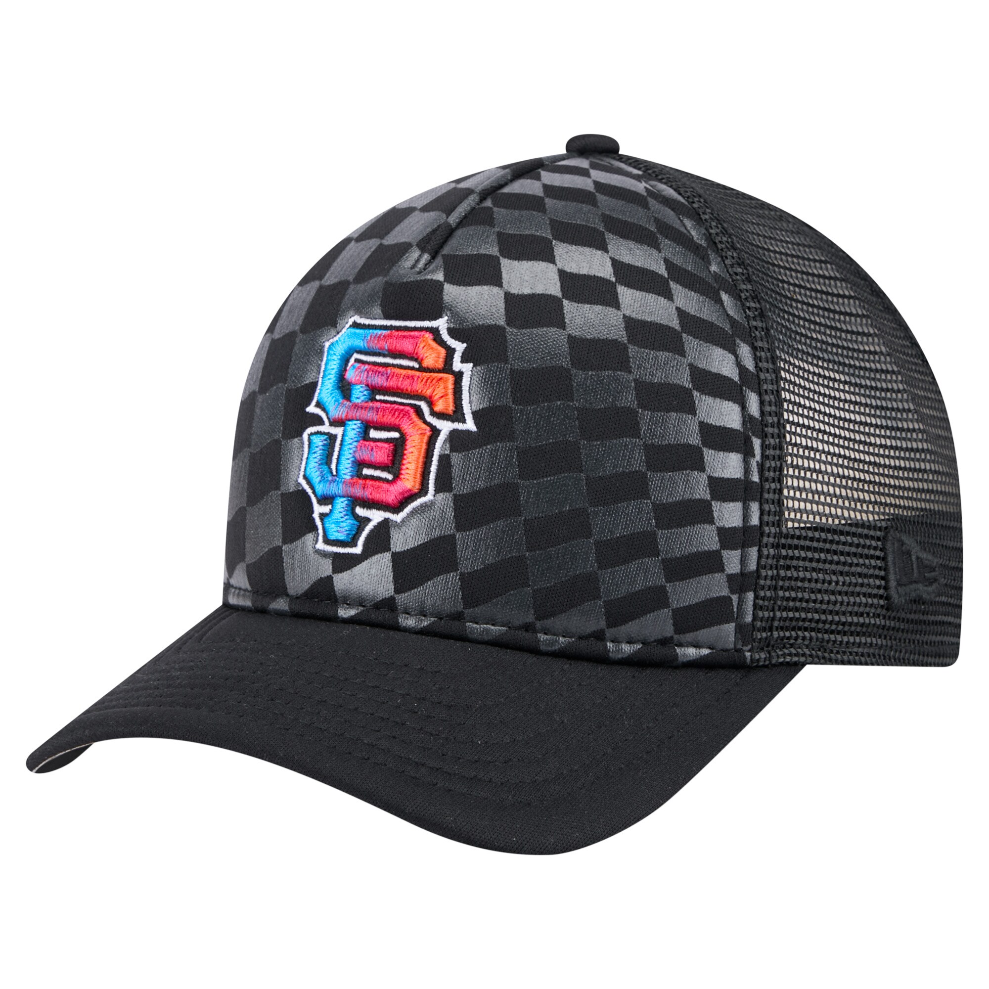 mens san francisco giants new era black gradient 9forty a-frame m-crown trucker adjustable hat Collection | San Francisco Giants Shop - Official MLB Jerseys & Caps