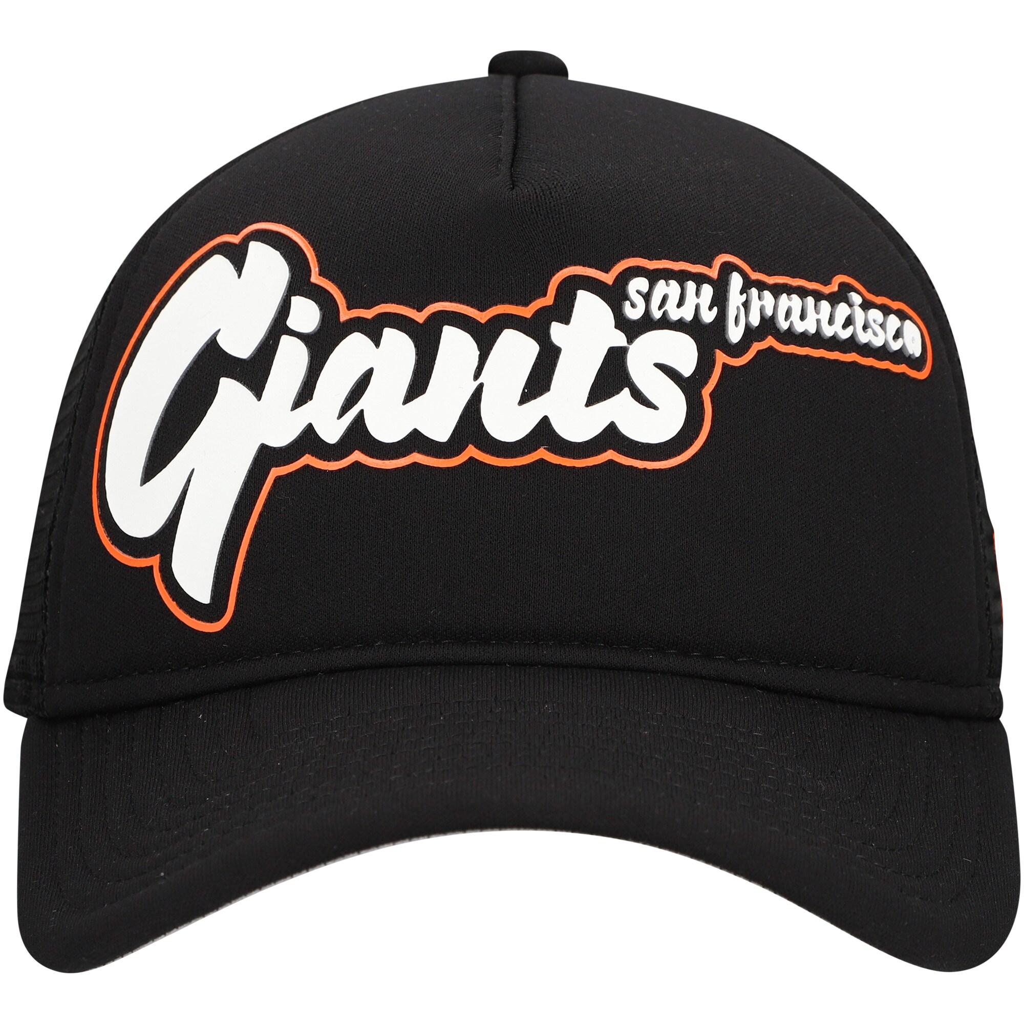 mens san francisco giants new era black retro bold a-frame trucker 9forty adjustable hat Collection | San Francisco Giants Shop - Official MLB Jerseys & Caps