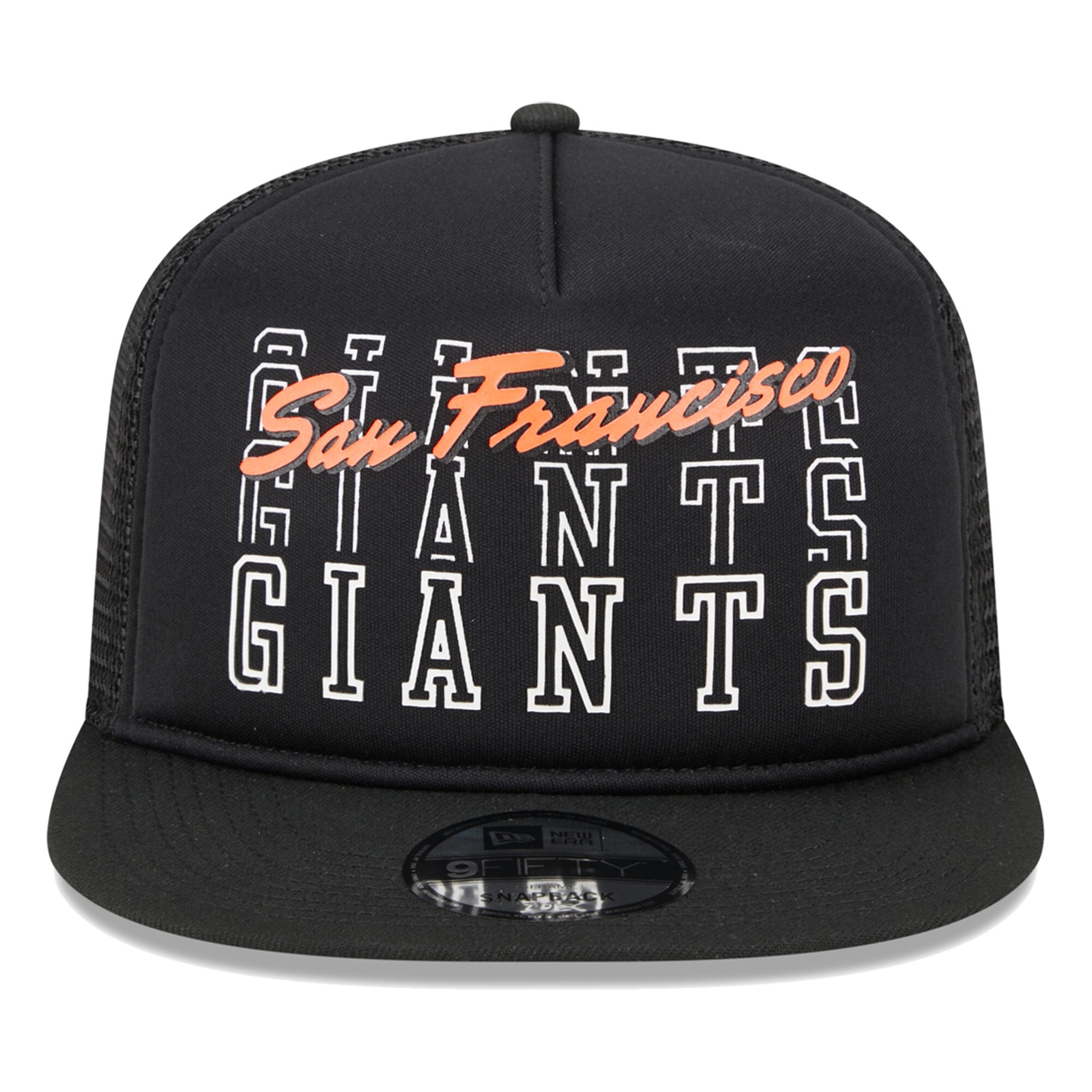 mens san francisco giants new era black street team a-frame trucker 9fifty snapback hat Collection | San Francisco Giants Shop - Official MLB Jerseys & Caps