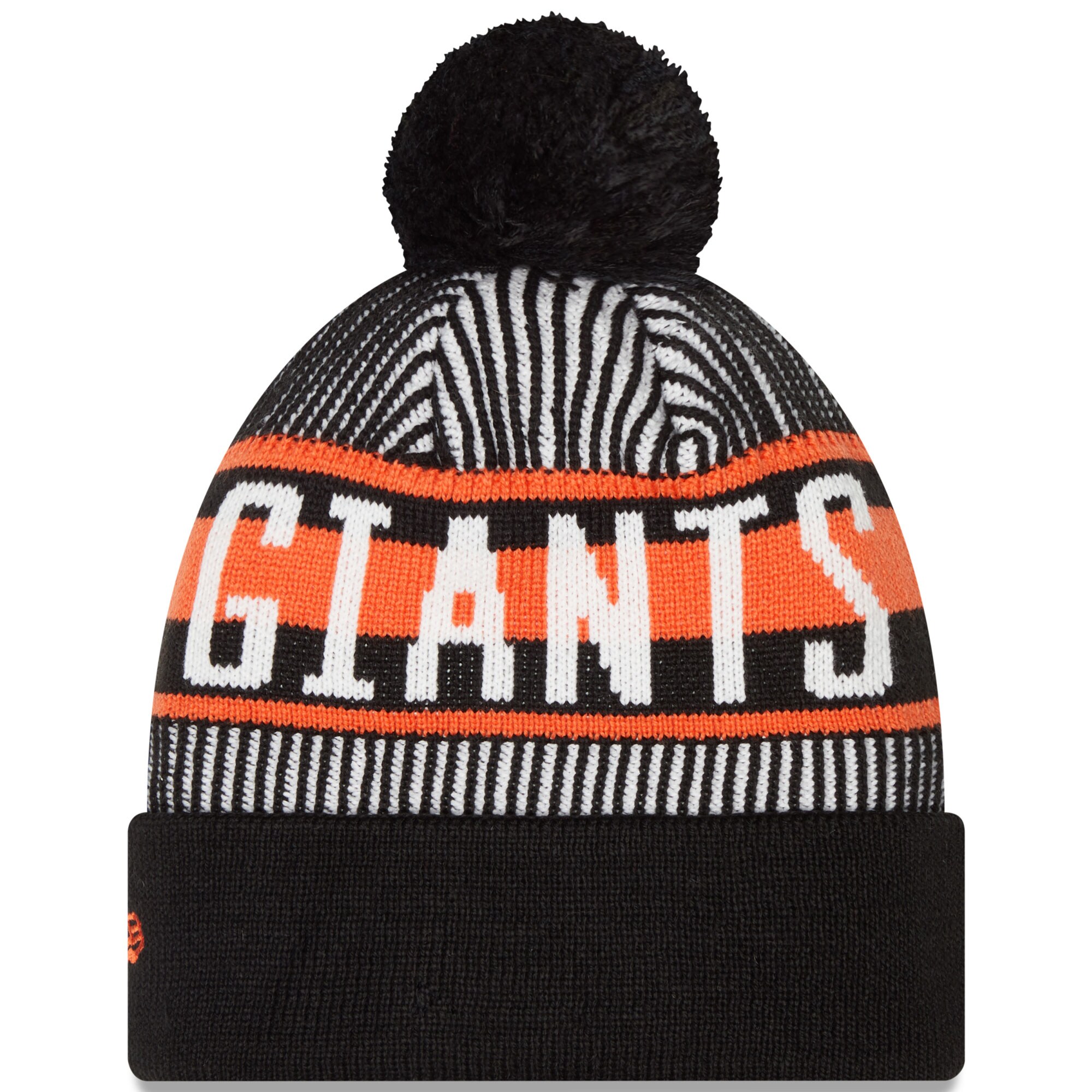 mens san francisco giants new era black striped cuffed knit hat with pom Collection | San Francisco Giants Shop - Official MLB Jerseys & Caps