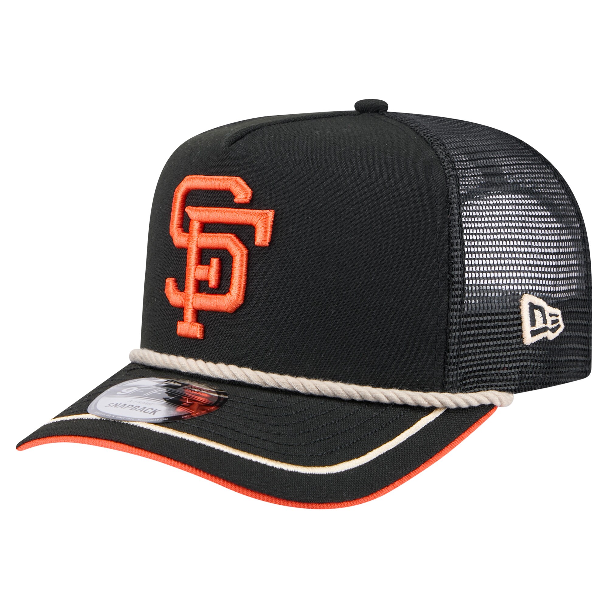 mens san francisco giants new era black vintage rope trucker a-frame 9fifty adjustable hat Collection | San Francisco Giants Shop - Official MLB Jerseys & Caps
