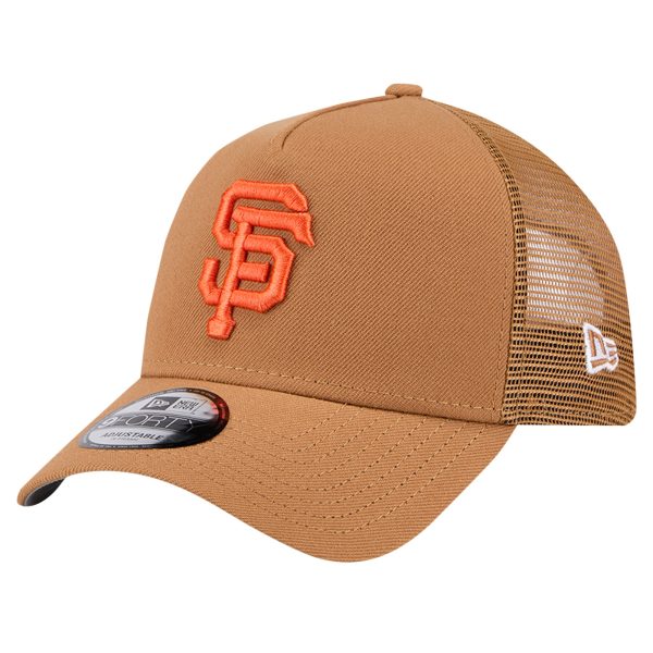 mens san francisco giants new era brown a-frame trucker 9forty adjustable hat Collection | San Francisco Giants Shop - Official MLB Jerseys & Caps