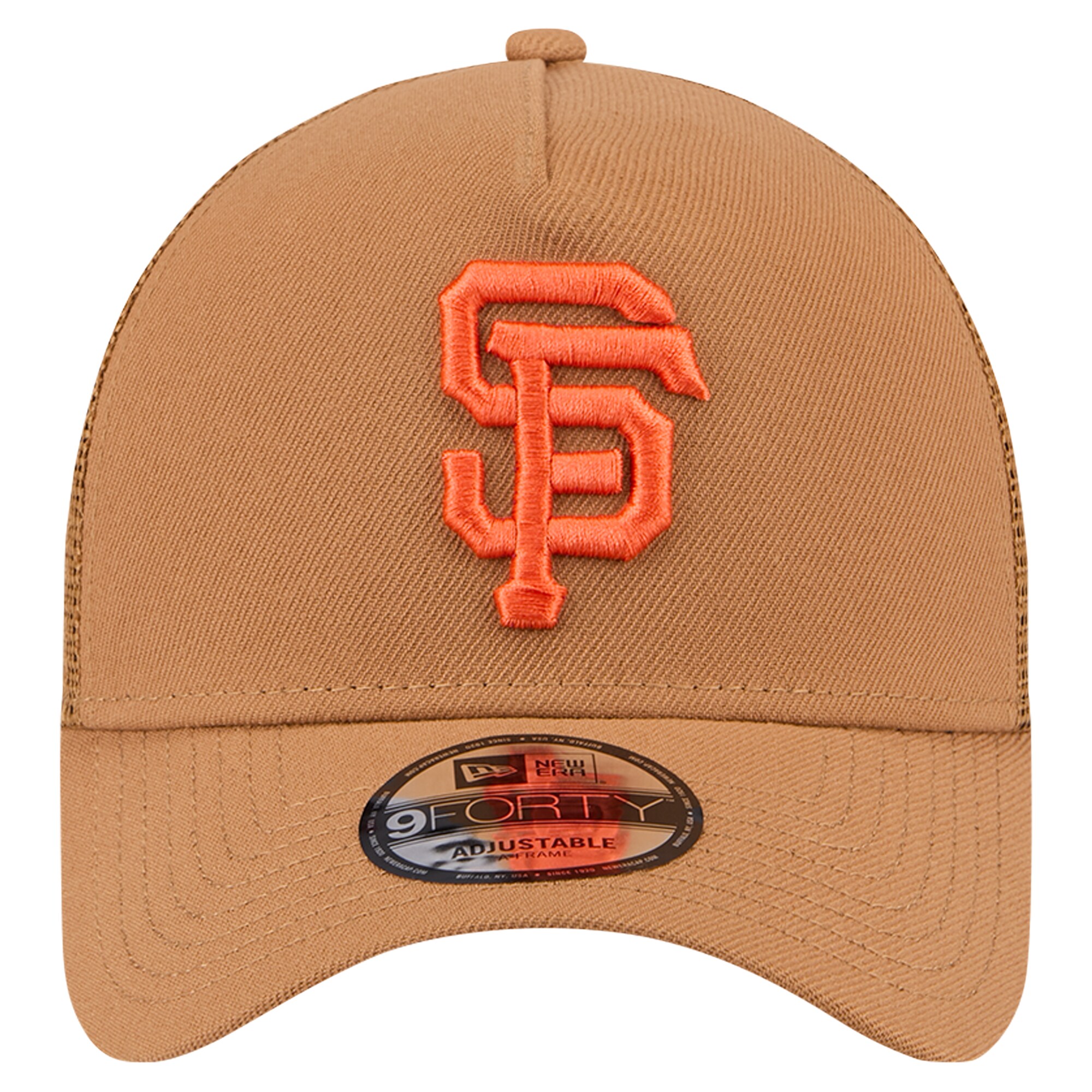 mens san francisco giants new era brown a-frame trucker 9forty adjustable hat Collection | San Francisco Giants Shop - Official MLB Jerseys & Caps