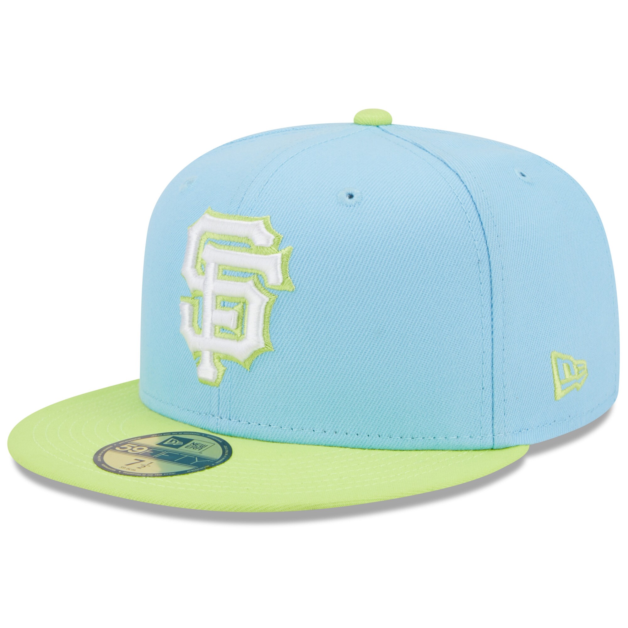 mens san francisco giants new era light blueneon green spring color two-tone 59fifty fitted hat Collection | San Francisco Giants Shop - Official MLB Jerseys & Caps