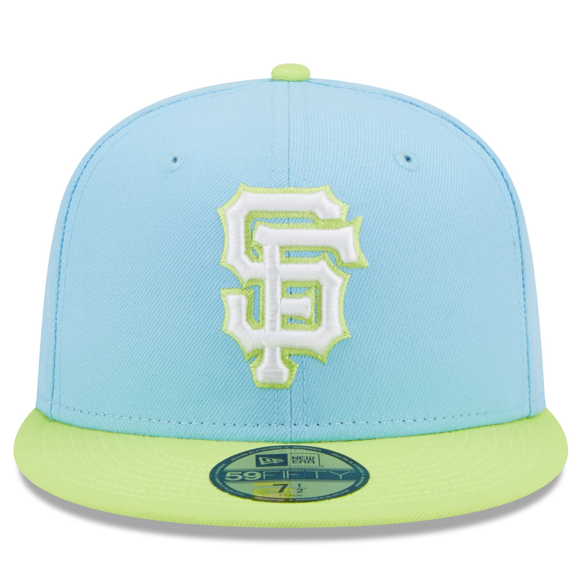 mens san francisco giants new era light blueneon green spring color two-tone 59fifty fitted hat Collection | San Francisco Giants Shop - Official MLB Jerseys & Caps