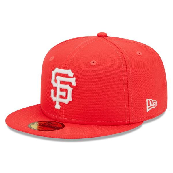 mens san francisco giants new era red lava highlighter logo 59fifty fitted hat Collection | San Francisco Giants Shop - Official MLB Jerseys & Caps
