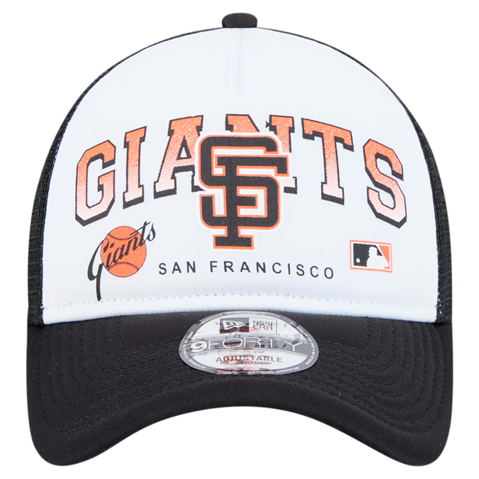 mens san francisco giants new era white retro wordmark 9forty a-frame trucker adjustable hat Collection | San Francisco Giants Shop - Official MLB Jerseys & Caps