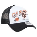mens san francisco giants new era white retro wordmark 9forty a-frame trucker adjustable hat Collection | San Francisco Giants Shop - Official MLB Jerseys & Caps