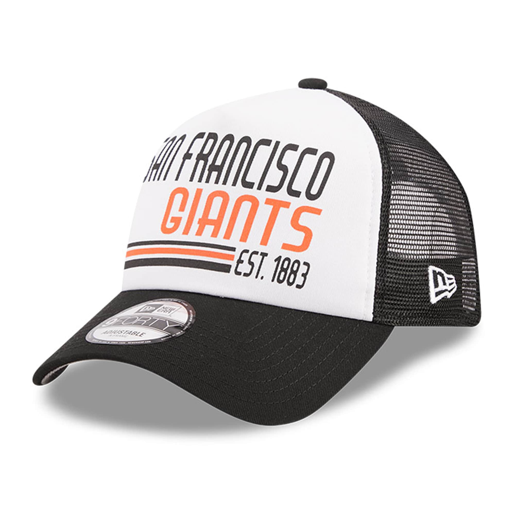 mens san francisco giants new era whiteblack stacked a-frame trucker 9forty adjustable hat Collection | San Francisco Giants Shop - Official MLB Jerseys & Caps