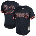 mens san francisco giants will clark mitchell  ness black cooperstown collection mesh batting practice button-up jersey Collection | San Francisco Giants Shop - Official MLB Jerseys & Caps