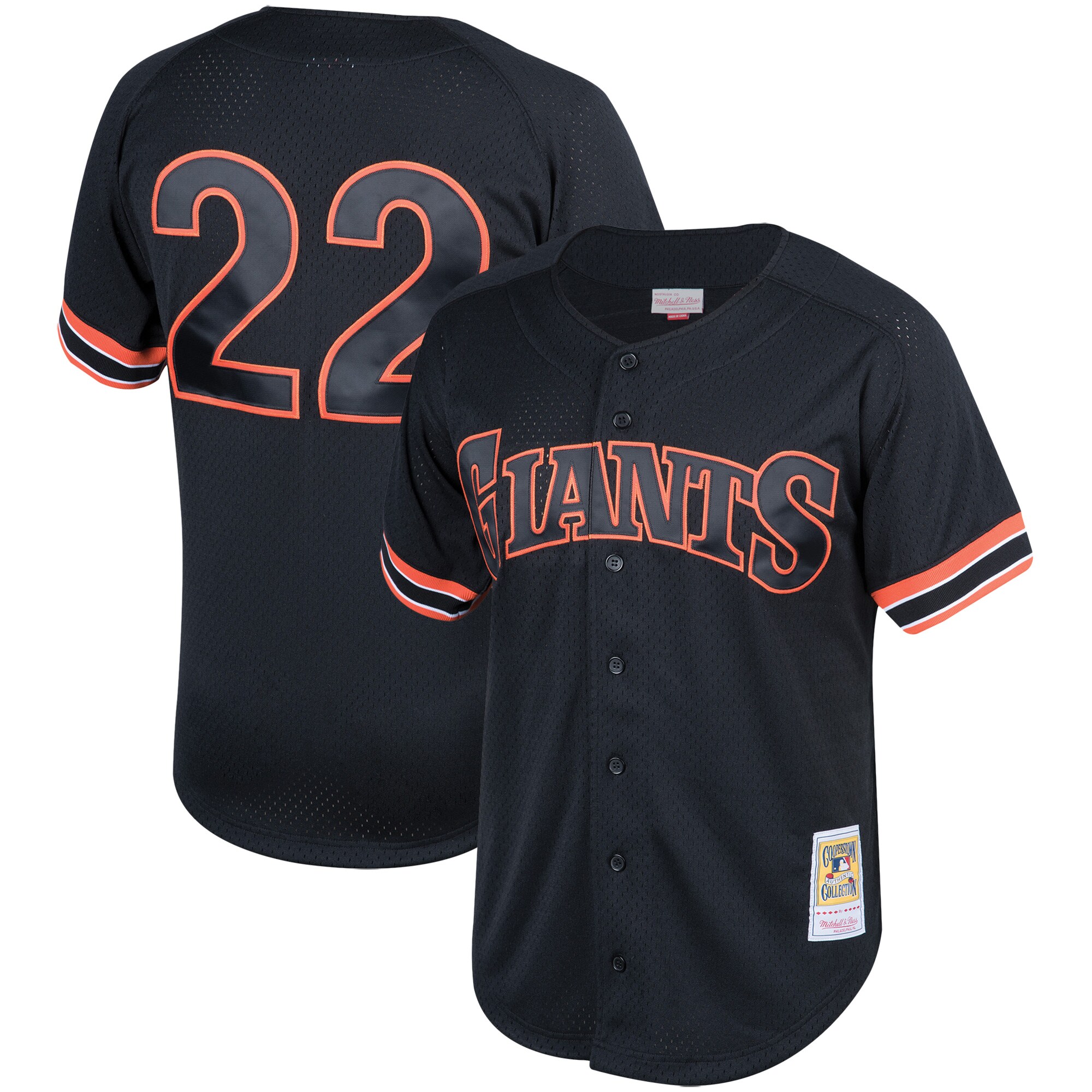 mens san francisco giants will clark mitchell  ness black cooperstown collection mesh batting practice button-up jersey 2981741 Collection | San Francisco Giants Shop - Official MLB Jerseys & Caps