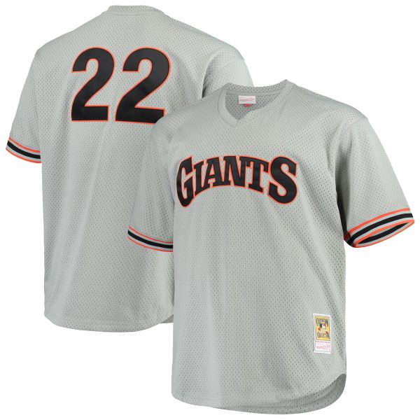 mens san francisco giants will clark mitchell  ness gray big  tall cooperstown collection mesh batting practice jersey Collection | San Francisco Giants Shop - Official MLB Jerseys & Caps