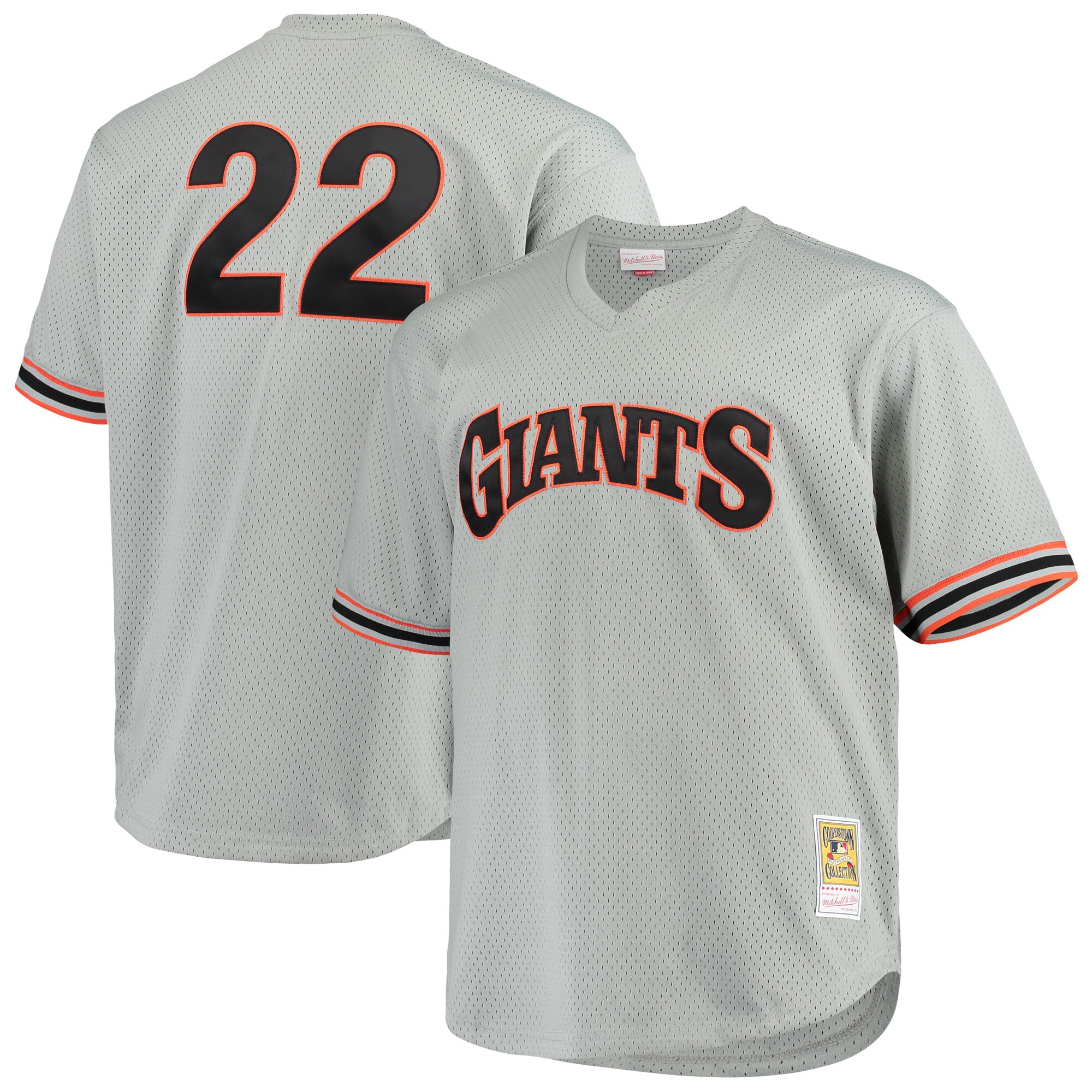 mens san francisco giants will clark mitchell  ness gray big  tall cooperstown collection mesh batting practice jersey Collection | San Francisco Giants Shop - Official MLB Jerseys & Caps