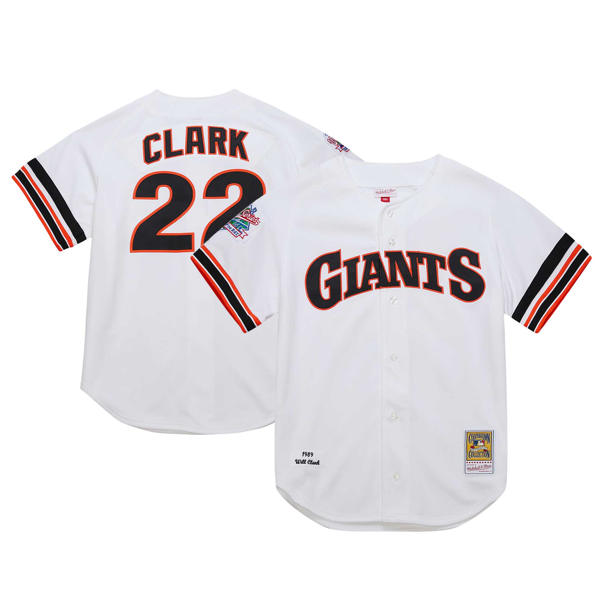 mens san francisco giants will clark mitchell  ness white cooperstown collection 1989 authentic jersey Collection | San Francisco Giants Shop - Official MLB Jerseys & Caps