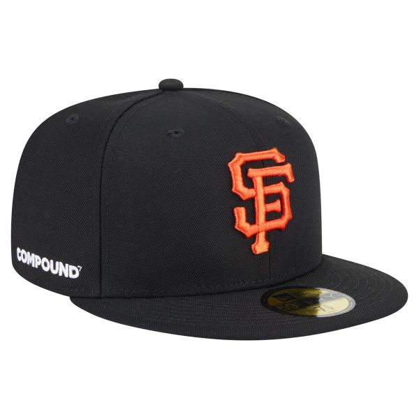 mens san francisco giants x compound new era black 59fifty fitted hat Collection | San Francisco Giants Shop - Official MLB Jerseys & Caps
