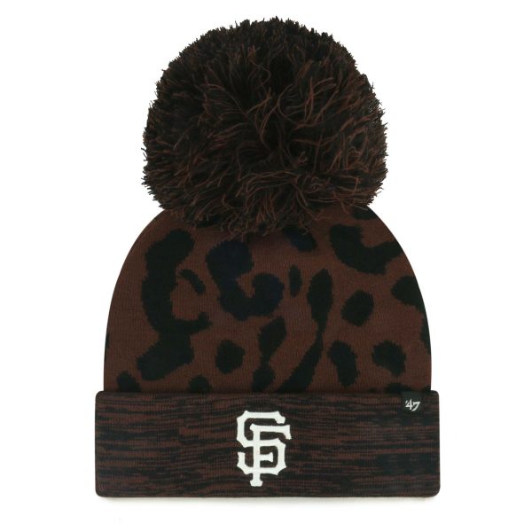 womens san francisco giants 47 brown rosette cuffed knit hat with pom Collection | San Francisco Giants Shop - Official MLB Jerseys & Caps