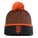 womens san francisco giants fanatics black fundamental jacquard cuffed knit hat with pom Collection | San Francisco Giants Shop - Official MLB Jerseys & Caps