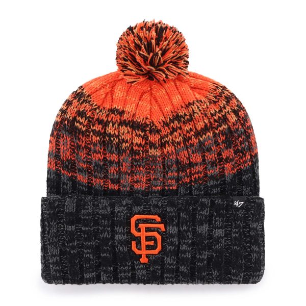 youth san francisco giants 47 black cascade cuffed knit hat with pom Collection | San Francisco Giants Shop - Official MLB Jerseys & Caps