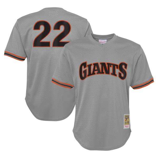 youth san francisco giants will clark mitchell  ness gray cooperstown collection mesh batting practice jersey Collection | San Francisco Giants Shop - Official MLB Jerseys & Caps